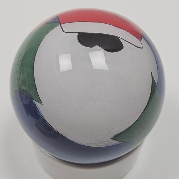 Vintage Christmas Santa with Sack in Snow at Night Reverse Hand Painted in Box - Picture 7 of 8